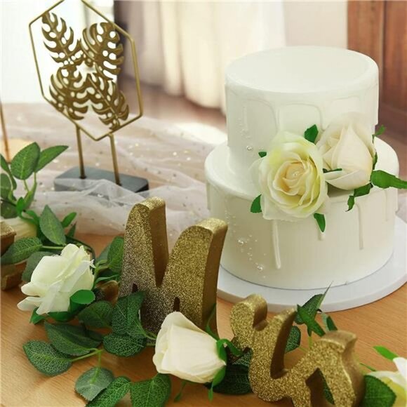 2pcs 13 FT Flower Vines Plants Artificial Flower Garlands Hanging Rose Ivy - Picture 2 of 6